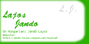 lajos jando business card